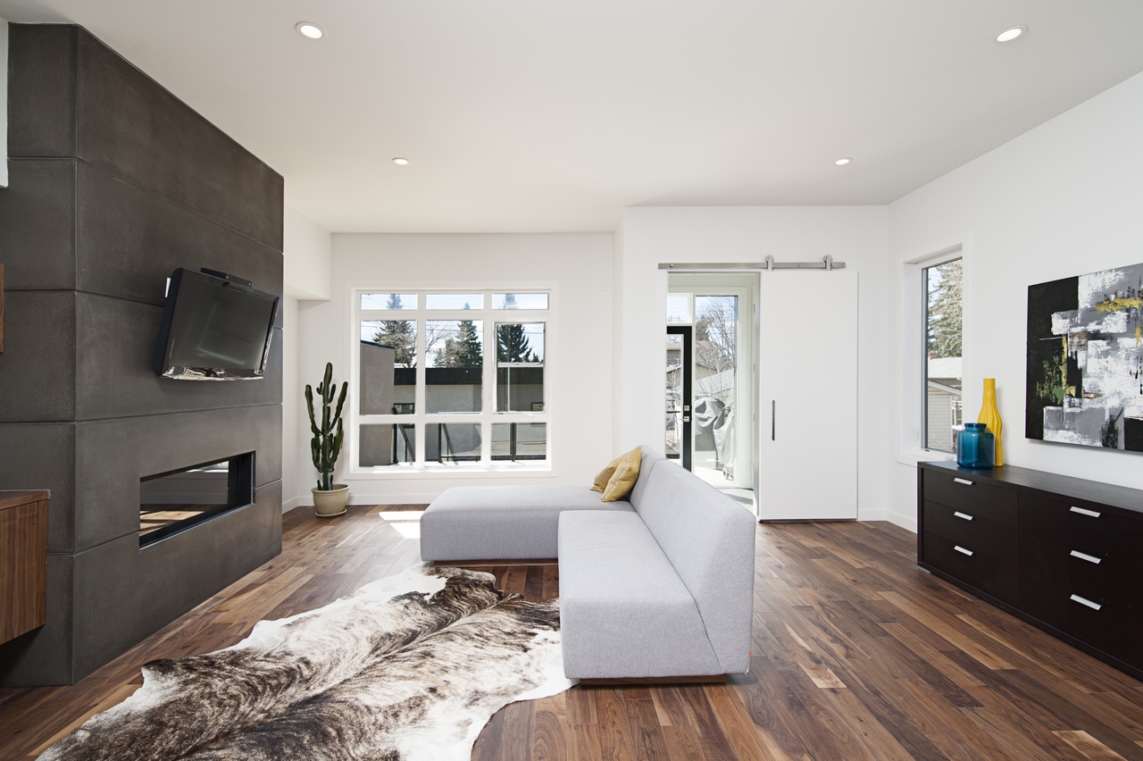 beautiful interior shot modern house with white relaxing walls furniture technology