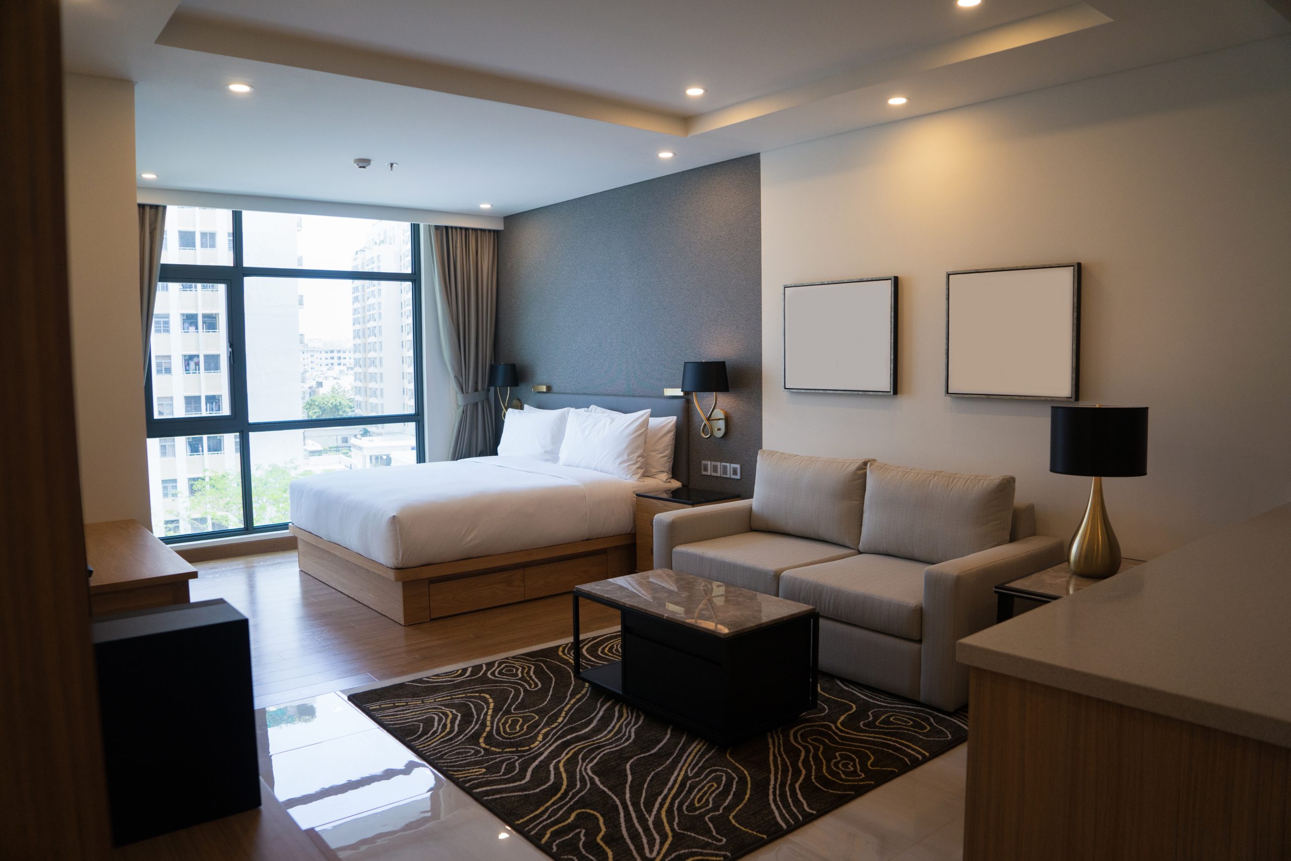 cozy studio apartment with bedroom living space scaled